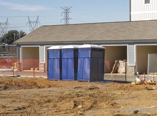 the number of construction porta potties required depends on the number of staff members and the period of the project